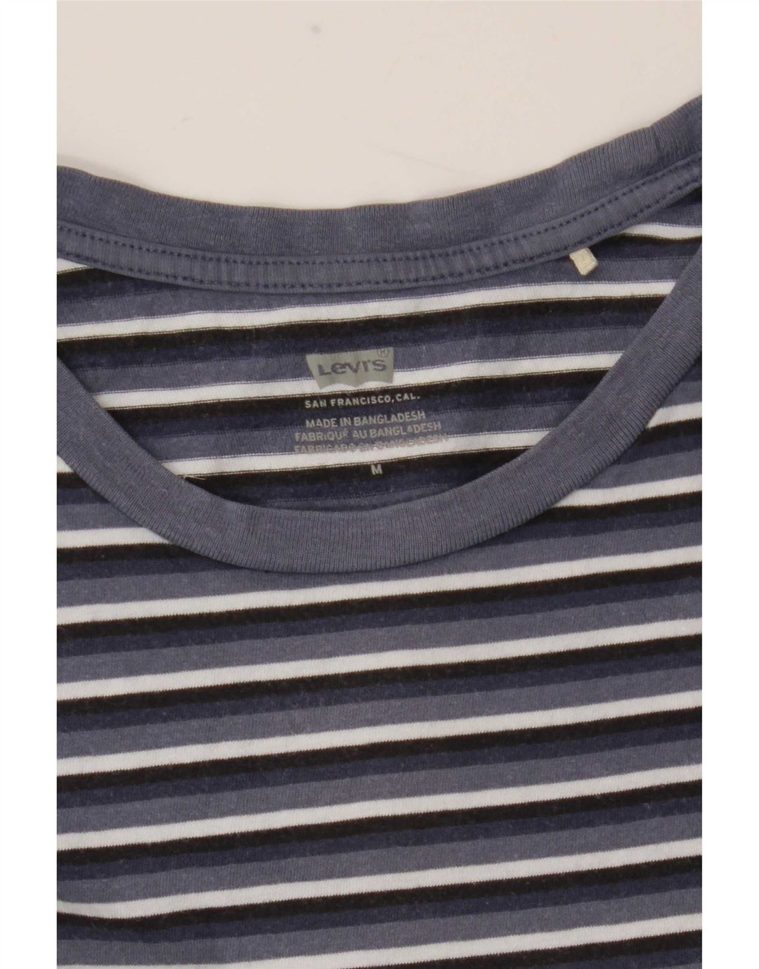 Camiseta feminina Levi's Top UK 12 médio listrado azul marinho