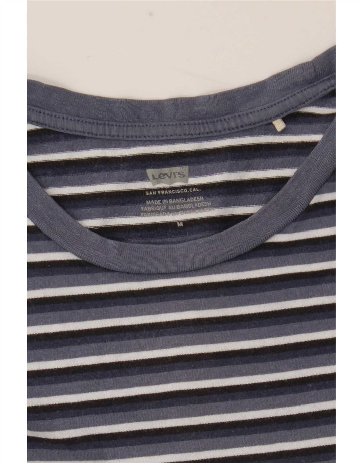 Camiseta feminina Levi's Top UK 12 médio listrado azul marinho