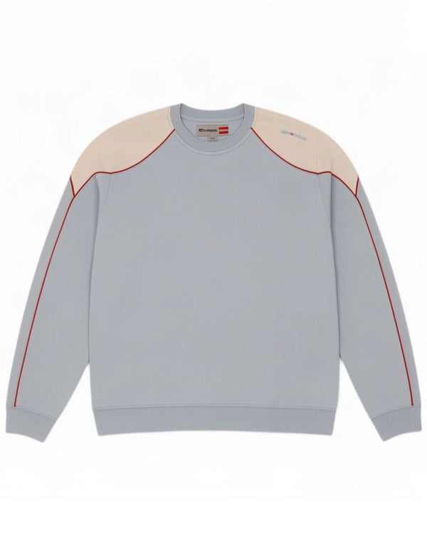 Energie moletom masculino jumper grande azul colorblock algodão