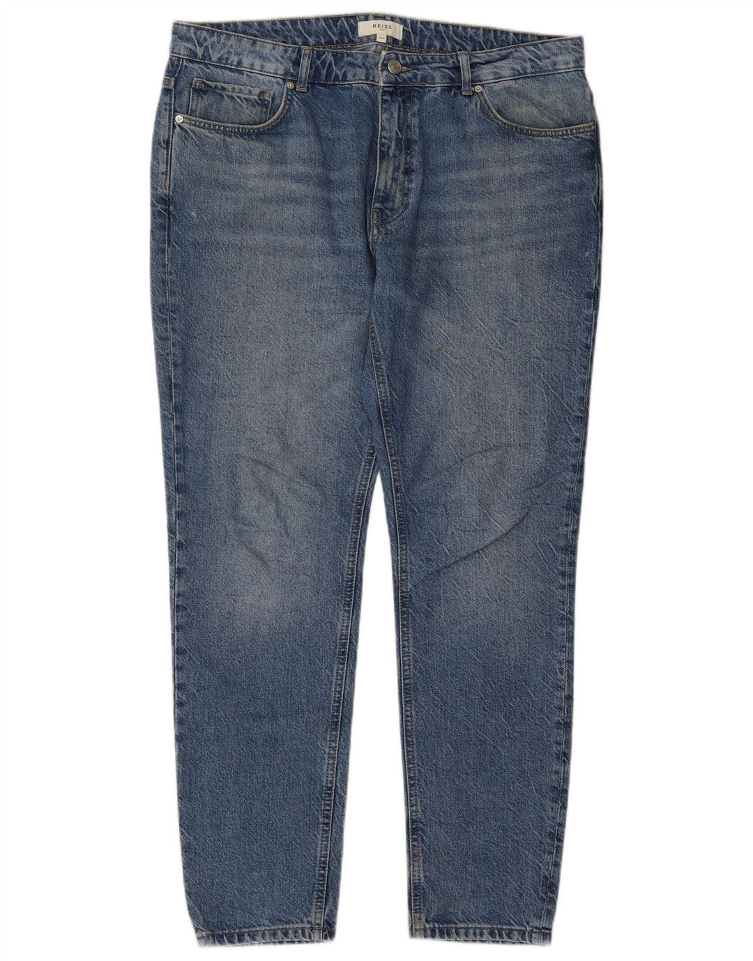 REISS Mens Slim Jeans W36 L30 Azul Algodão
