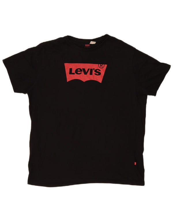 Camiseta gráfica masculina Levi's Top XL algodão preto