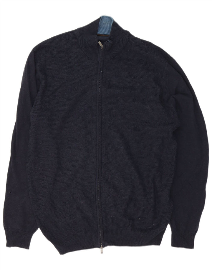 Jaqueta masculina de agasalho Massimo Dutti 2XL algodão azul marinho
