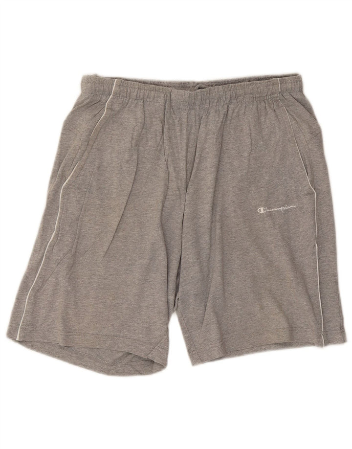 Shorts esportivos masculinos Champion grandes cinza manchados