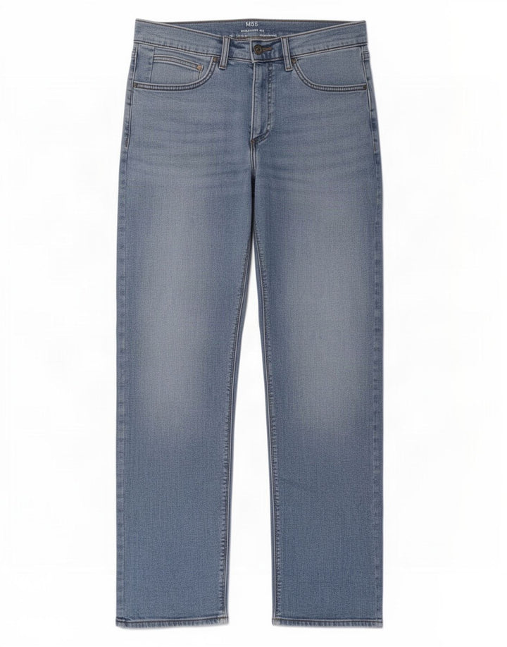 Jeans retos masculinos Marks & Spencer W32 L31 algodão azul