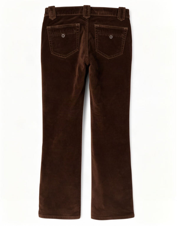 Calça casual feminina Gap Stretch Bootcut veludo W30 L30 marrom