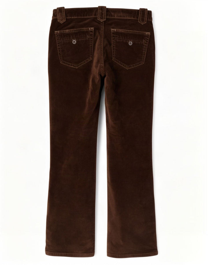 Calça casual feminina Gap Stretch Bootcut veludo W30 L30 marrom