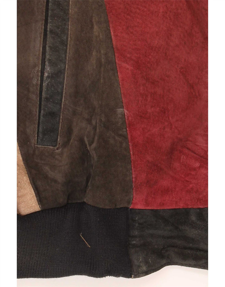 Jaqueta bomber masculina de camurça Euro Mode IT 52/54 XL Multicolorido Colourblock