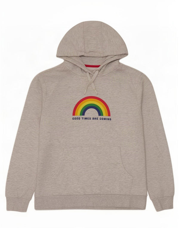 Suéter feminino com capuz gráfico Mountain Warehouse Reino Unido 12 cinza médio manchado