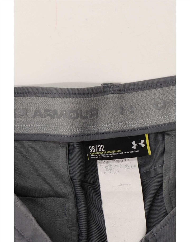 Under Armour Mens Straight Chino Calças W38 L32 Cinza