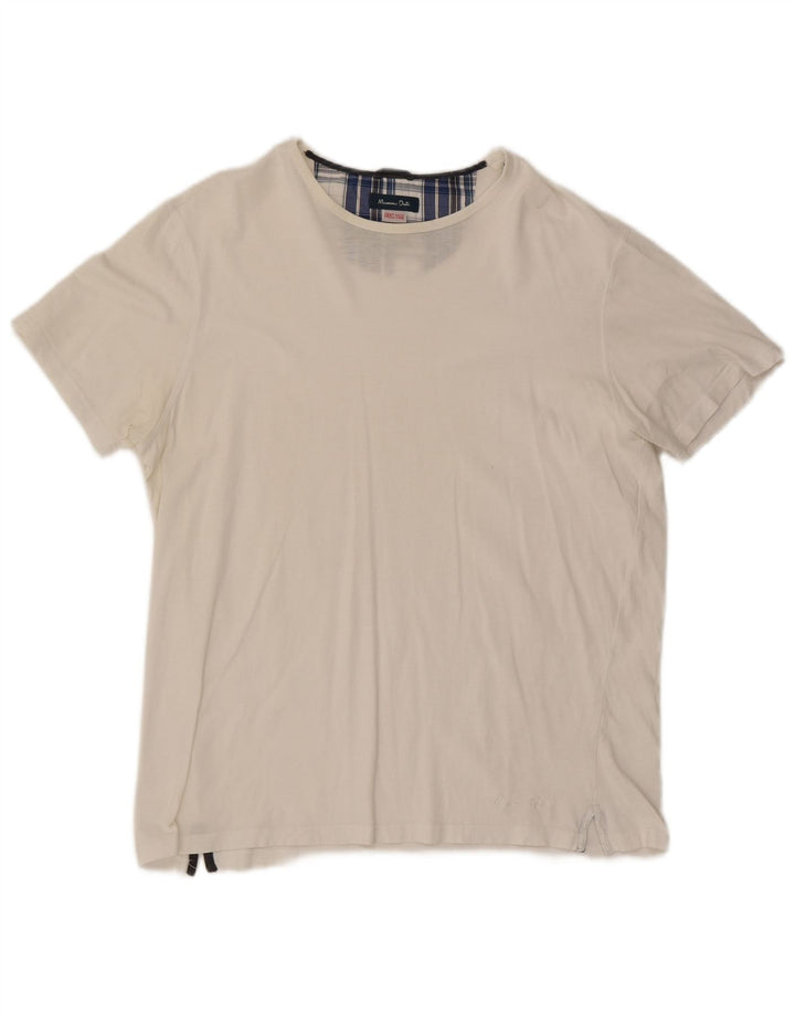 Camiseta masculina MASSIMO DUTTI grande off white