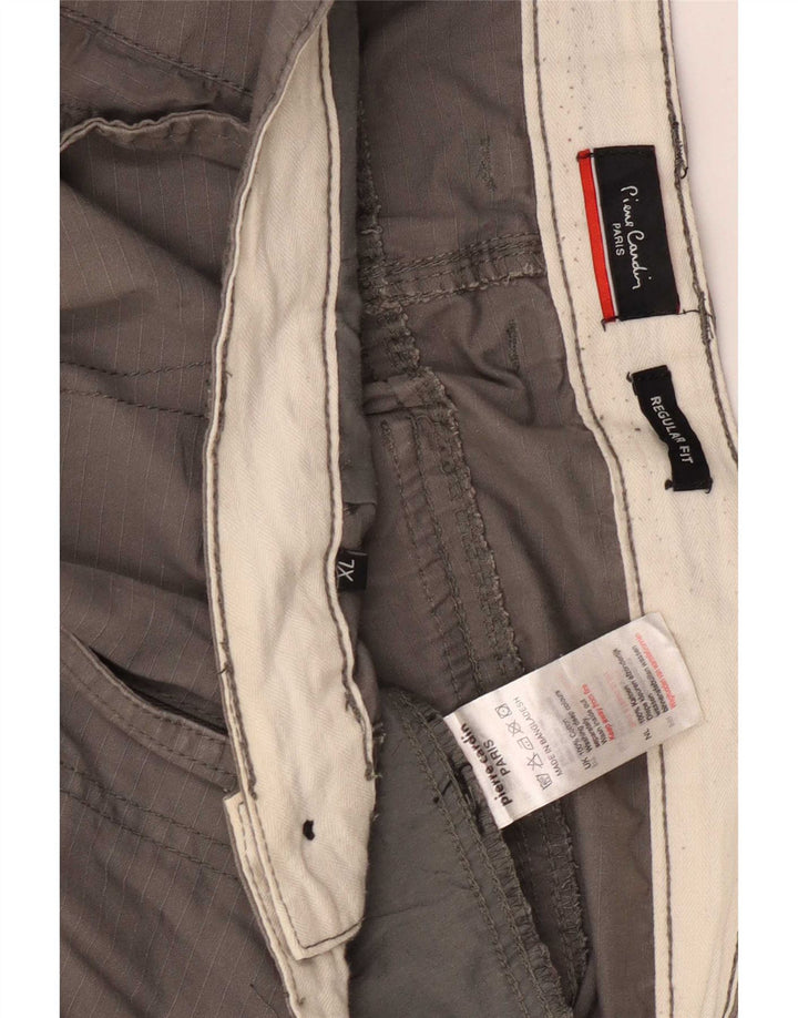 Pierre Cardin Mens Regular Fit Cargo Shorts XL W38 Algodão Cinza