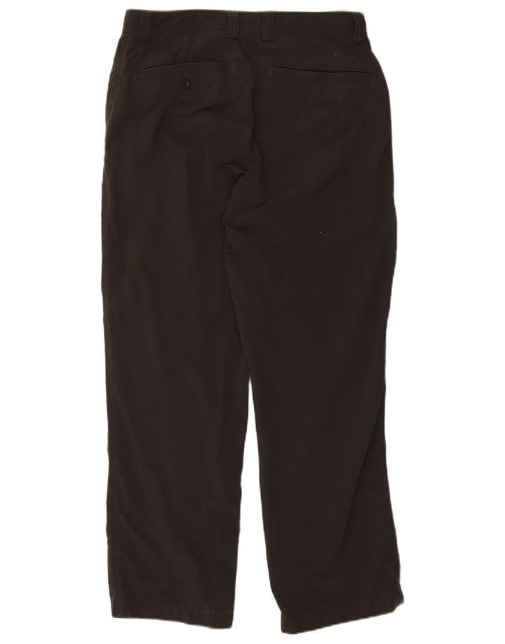Calça chino reta masculina Rohan W34 L29 poliéster cáqui