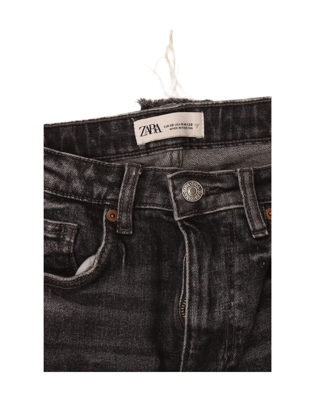 Calça jeans feminina Zara EU 36 XS W28 L25 cinza