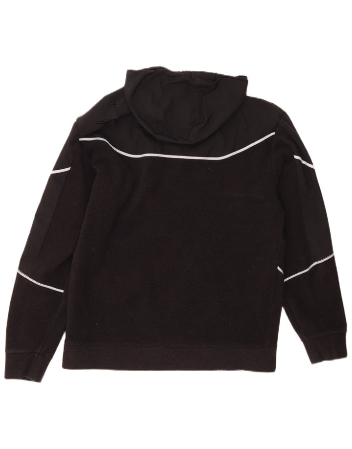 ADIDAS Mens Hooded Fleece Jumper Pequeno Poliéster Preto