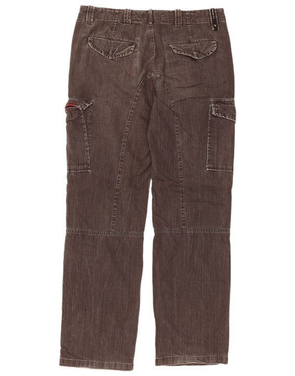 Trussardi Jeans Masculino Cargo Straight IT 50 Grande W34 L32 Algodão Cinza