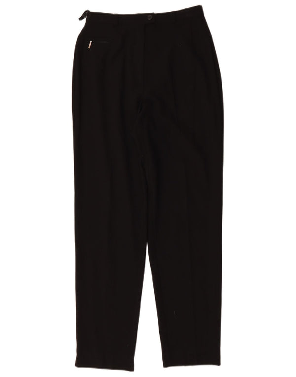 Calça feminina de terno cônico Marks & Spencer Reino Unido 8 pequena W26 L27 preta