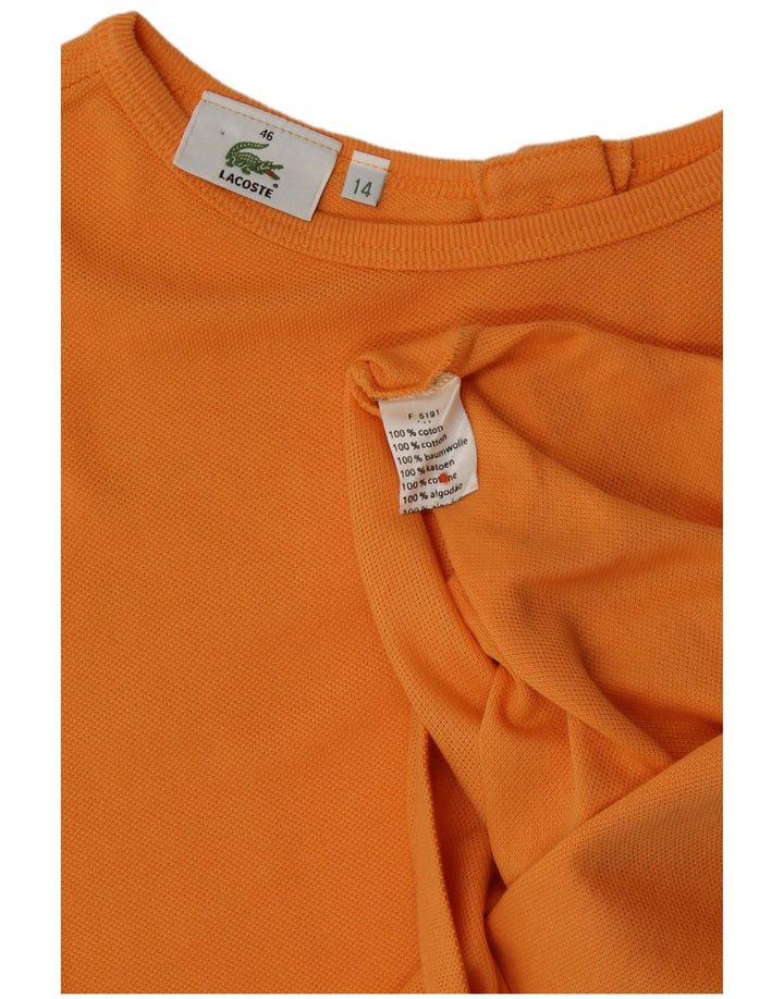 Colete feminino Lacoste tamanho superior 46 XL laranja algodão