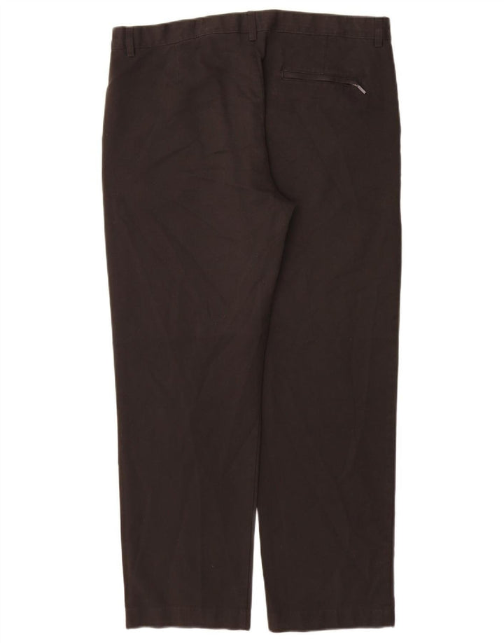 Calça chino reta masculina Marks & Spencer W36 L29 poliéster preto