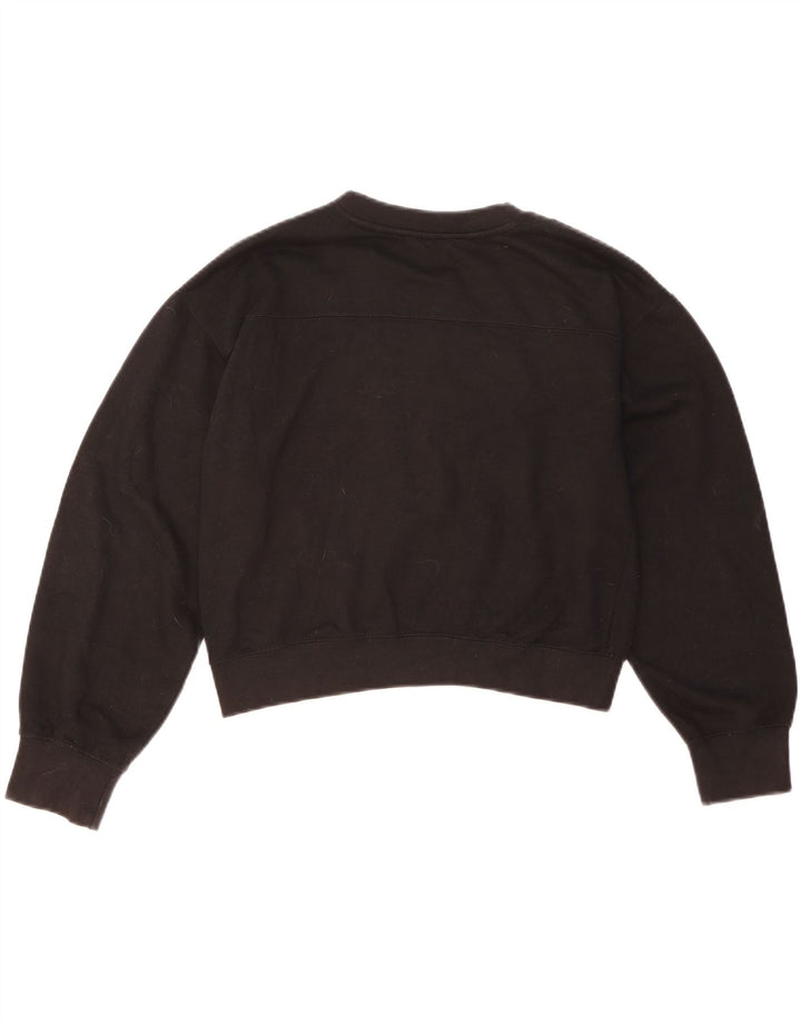 Suéter feminino ZARA cropped oversized Reino Unido 10 pequeno preto