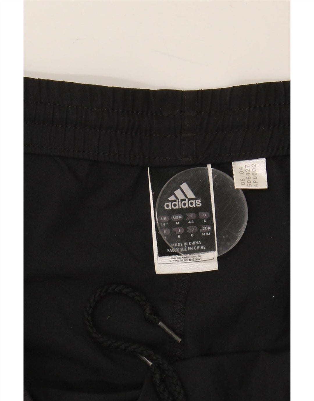 Shorts esportivos masculinos ADIDAS grande poliéster preto