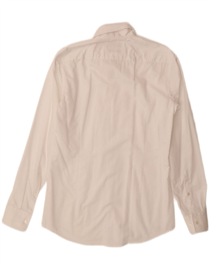 HUGO BOSS Camisa masculina slim fit tamanho 38 15 médio branco