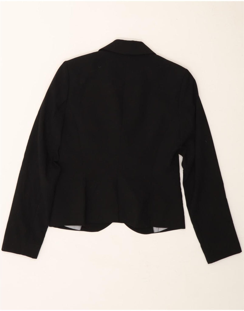 CALVIN KLEIN Womens 2 Button Blazer Jacket US 4 Small Black Polyester Vintage Calvin Klein and Second-Hand Calvin Klein from Messina Hembry 