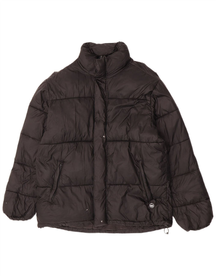 Jaqueta acolchoada masculina Zara UK 38 poliamida preta média