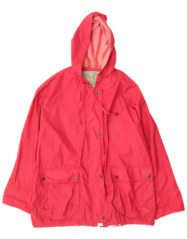 NEW PENNY Womens Oversized Hooded Windbreaker Jacket UK 16 Large Red
