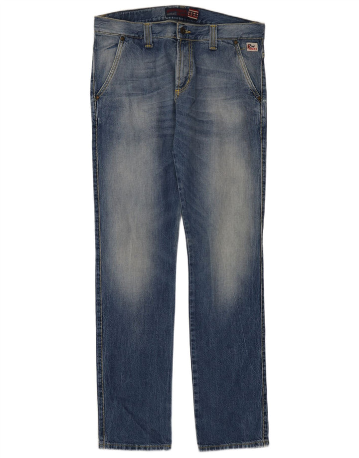 Roy Rogers Mens Straight Jeans IT 48 Médio W34 L35 Azul Algodão