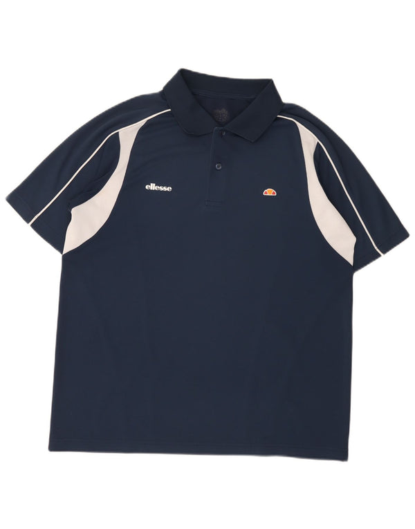 Camisa polo masculina Ellesse médio azul marinho colorblock
