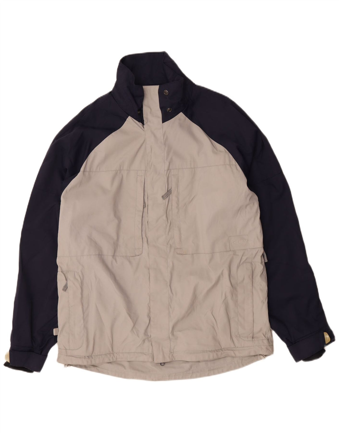 Jaqueta de chuva masculina O'Neill UK 40 grande poliéster colorblock azul
