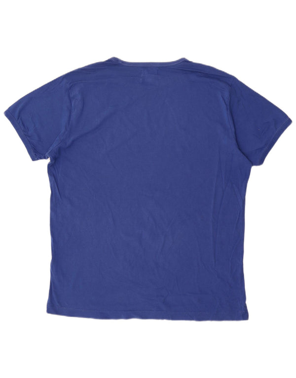 Camiseta masculina Diesel Regular Fit gráfica Top XL azul
