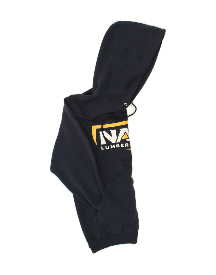 CHAMPION Mens Graphic Hoodie Jumper Small Black Cotton Vintage Champion and Second-Hand Champion from Messina Hembry 