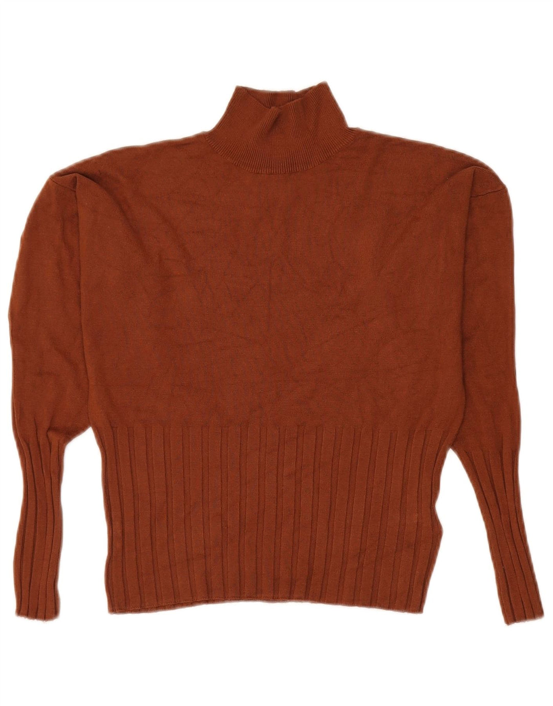 Suéter feminino Marks & Spencer com gola tartaruga Reino Unido 14 grande viscose marrom