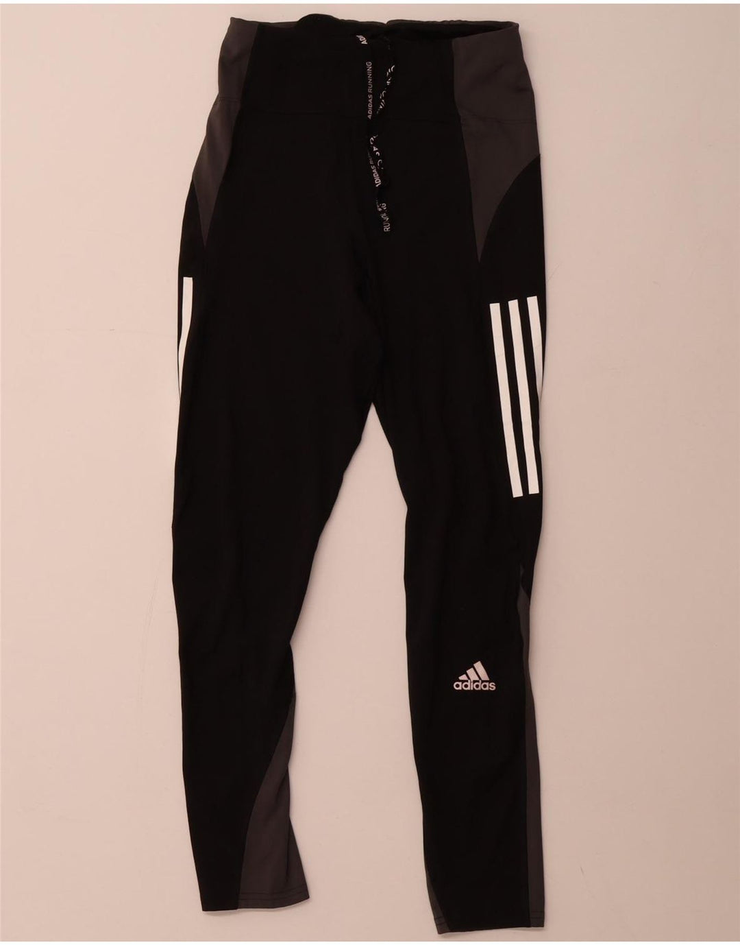 ADIDAS Womens Aeroready Leggings UK 8/10 Small Black Colourblock