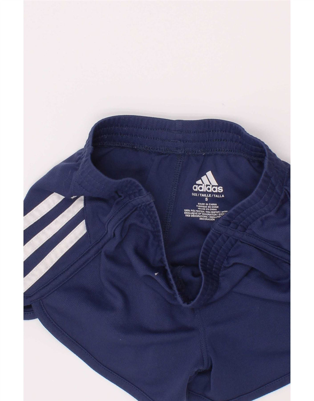Shorts esportivos femininos Adidas 4-5 anos azul marinho poliéster