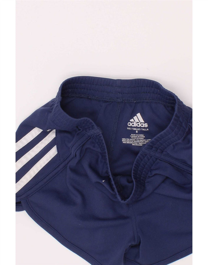 Shorts esportivos femininos Adidas 4-5 anos azul marinho poliéster