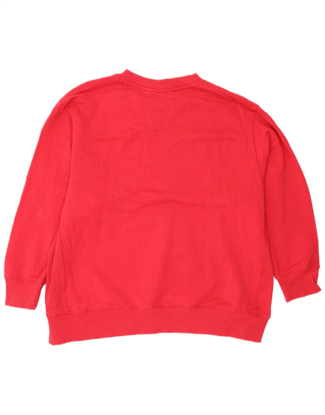 Zara Womens Harvard Oversized Sweatshirt Jumper Reino Unido 16 Grande Algodão Vermelho