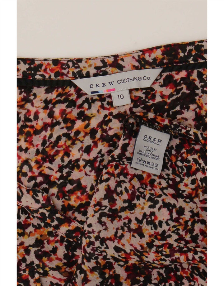 Blusa feminina com estampa abstrata Crew Clothing UK 10 pequena multicolorida