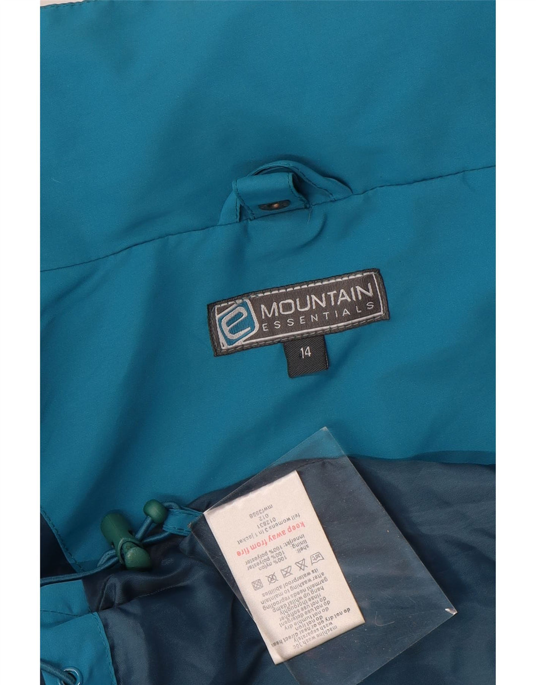 Jaqueta de chuva feminina Mountain Essentials Reino Unido 14 grande nylon azul