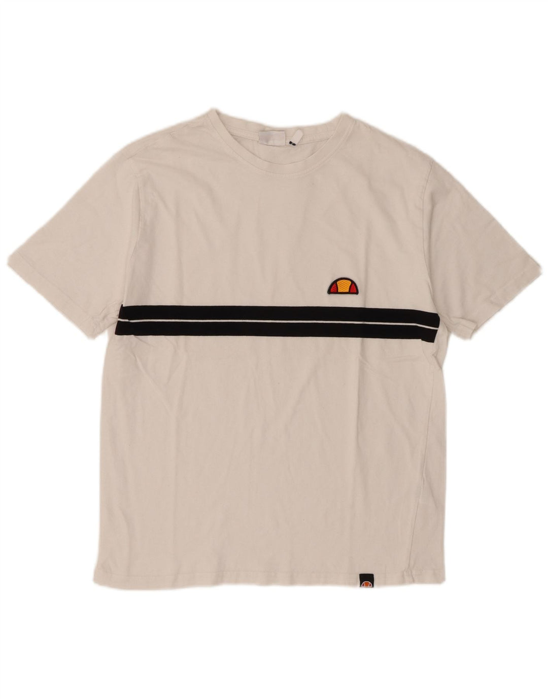 Camiseta masculina Ellesse top pequeno algodão colorblock branco