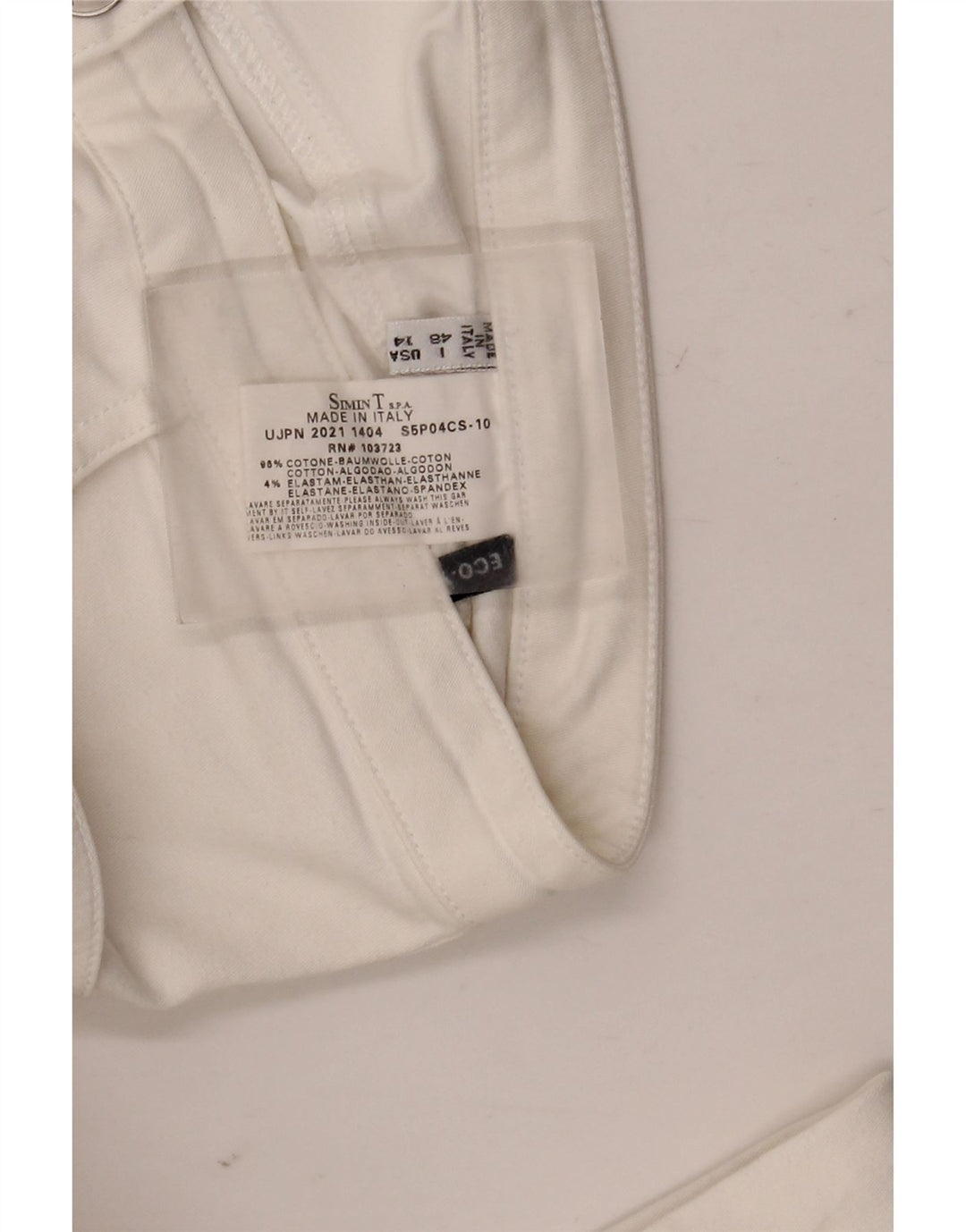 Armani Jeans feminino bootcut jeans IT 48 XL W32 L32 algodão branco