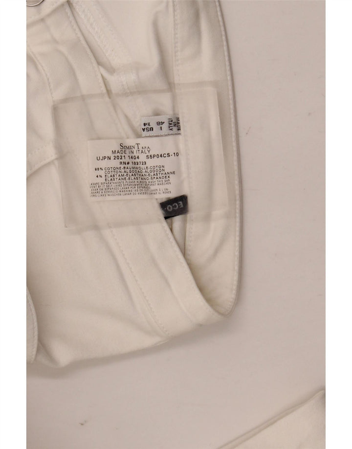 Armani Jeans feminino bootcut jeans IT 48 XL W32 L32 algodão branco