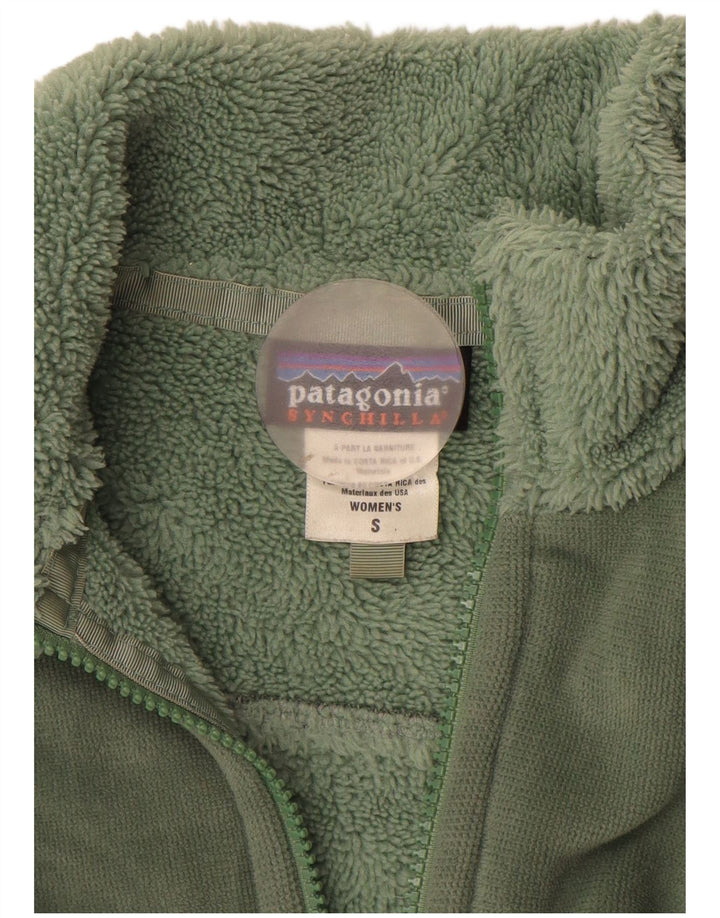 Jaqueta feminina Sherpa Patagonia UK 10 poliéster verde pequeno