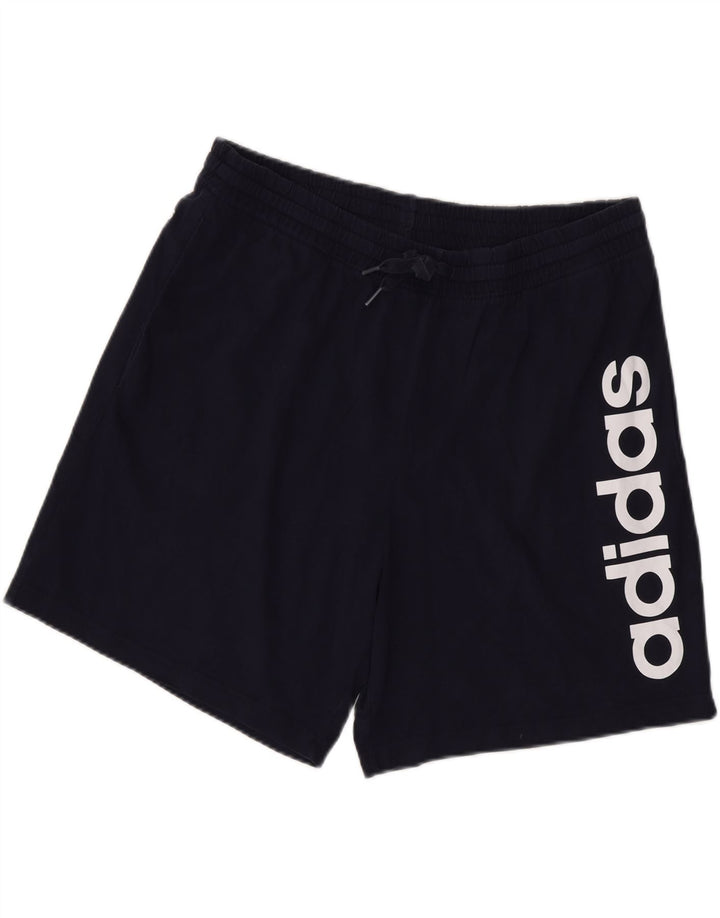 Shorts esportivos gráficos masculinos ADIDAS XL azul marinho algodão