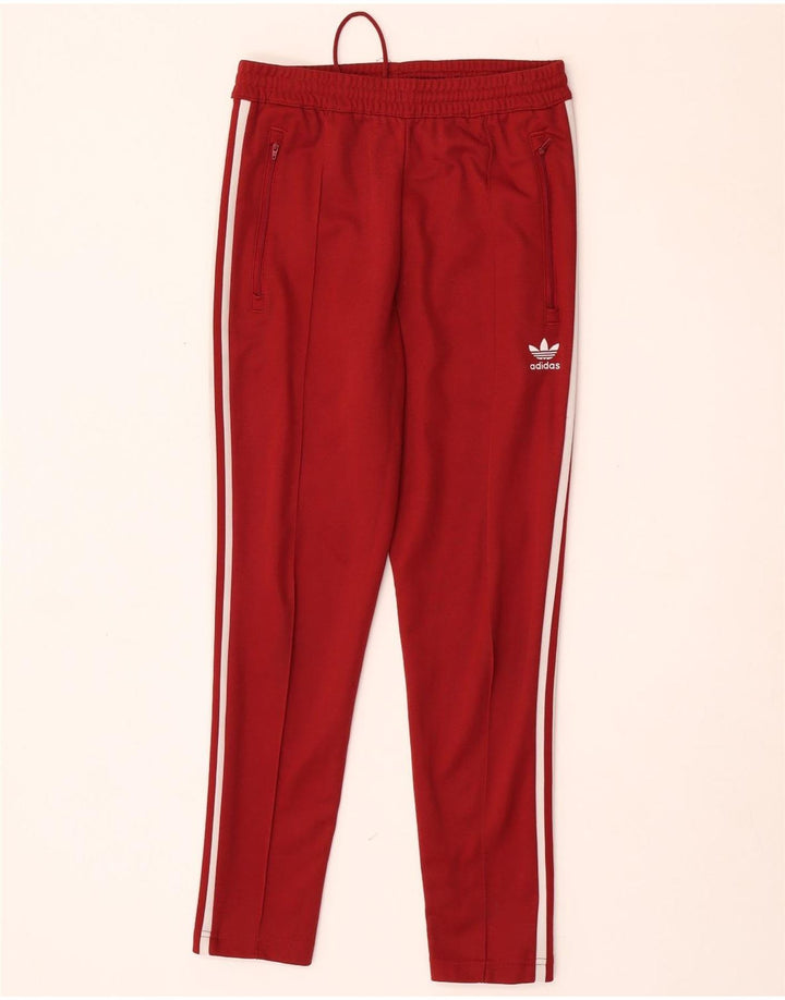 Adidas Mens Calças de treino pequeno algodão vermelho
