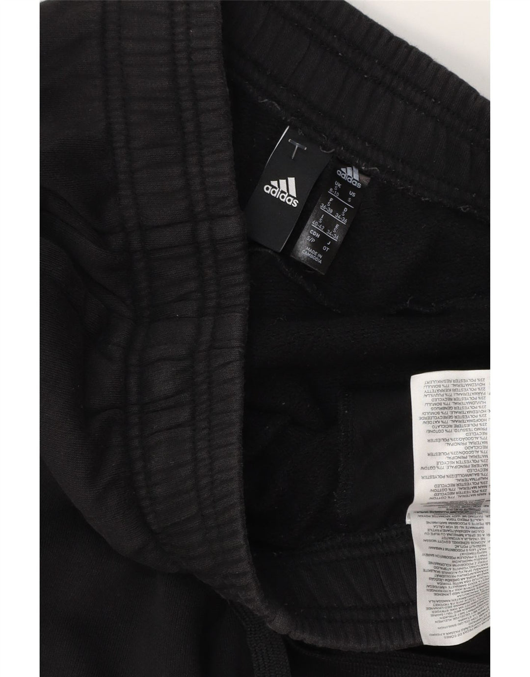 ADIDAS Womens Tracksuit Pants Joggers UK 8/10 Pequeno Algodão Preto