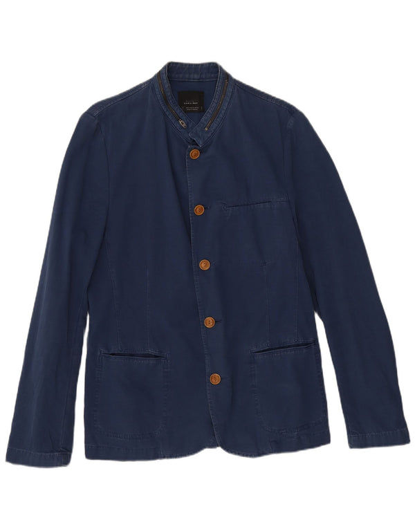 Jaqueta blazer masculina Zara com 5 botões Reino Unido 38 azul marinho médio