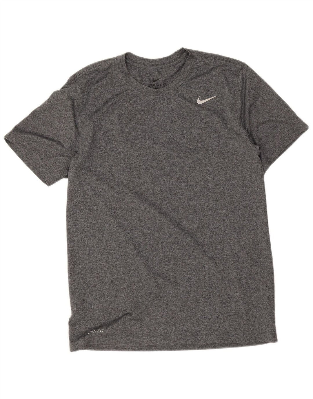 Camiseta masculina Nike Dri Fit Top grande poliéster manchado cinza