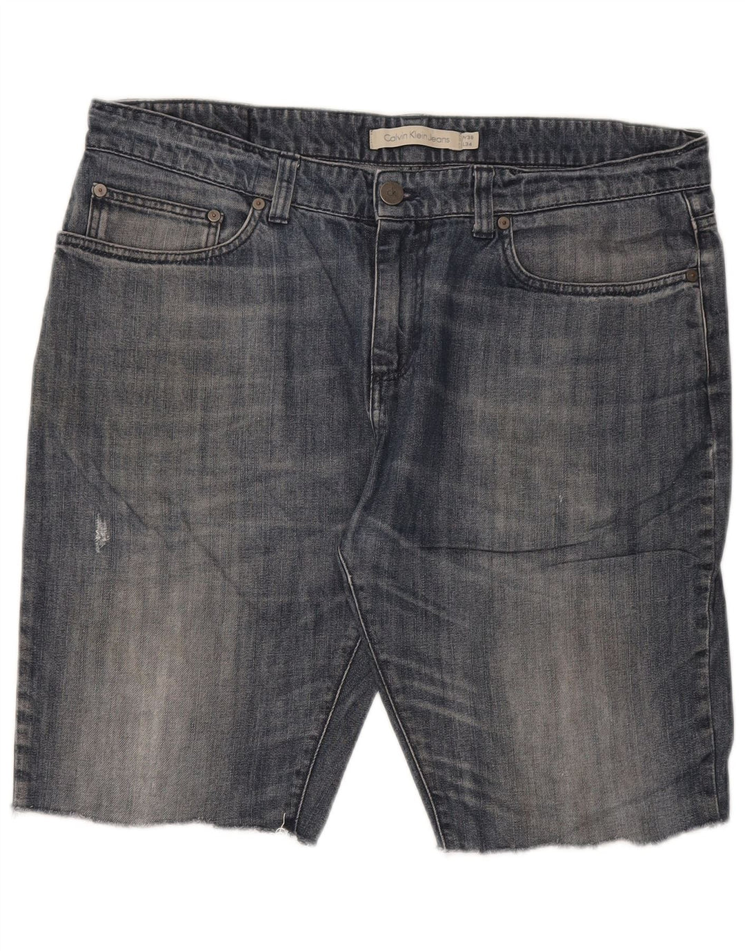 Shorts jeans masculino Calvin Klein W36 grande algodão azul